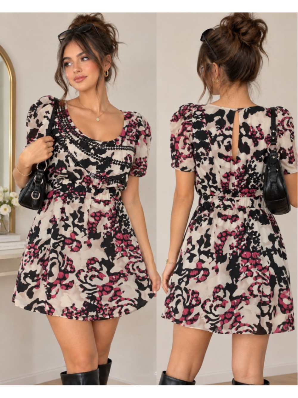 GUESS Dress 1 XS Y2K Retro Floral Cottagecore Coquette Girly Romantic 2000s
